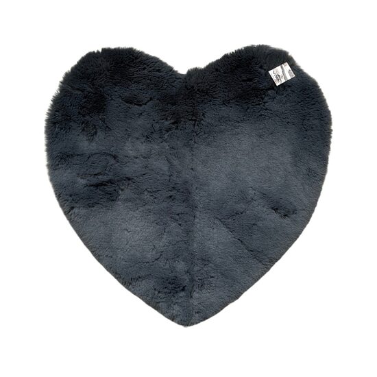 VIVA HOME mākslīgās kažokādas paklājs 75x75cm, tumši pelēks